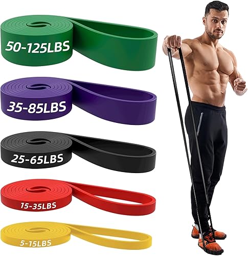 Bandas de resistencia, bandas largas de ejercicio para hombres y mujeres, gimnasio en casa, bandas de entrenamiento premium perfectas para