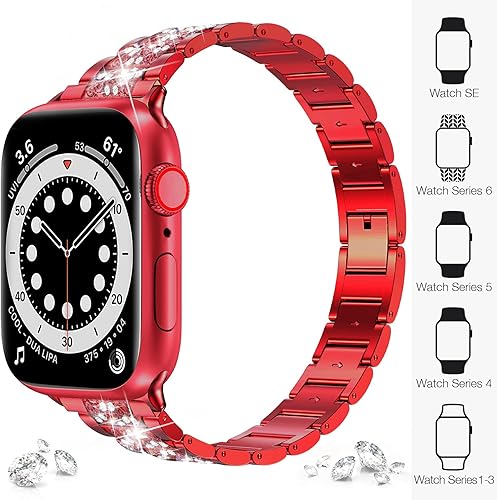 Miniatura 4 de LELONG Correa para Apple Watch de 149 pulgadas 157 pulgadas 161 pulgadas Series 8 Series 7 6 5 4 3 2 1 SE Ultra pulsera de repuesto brillante para