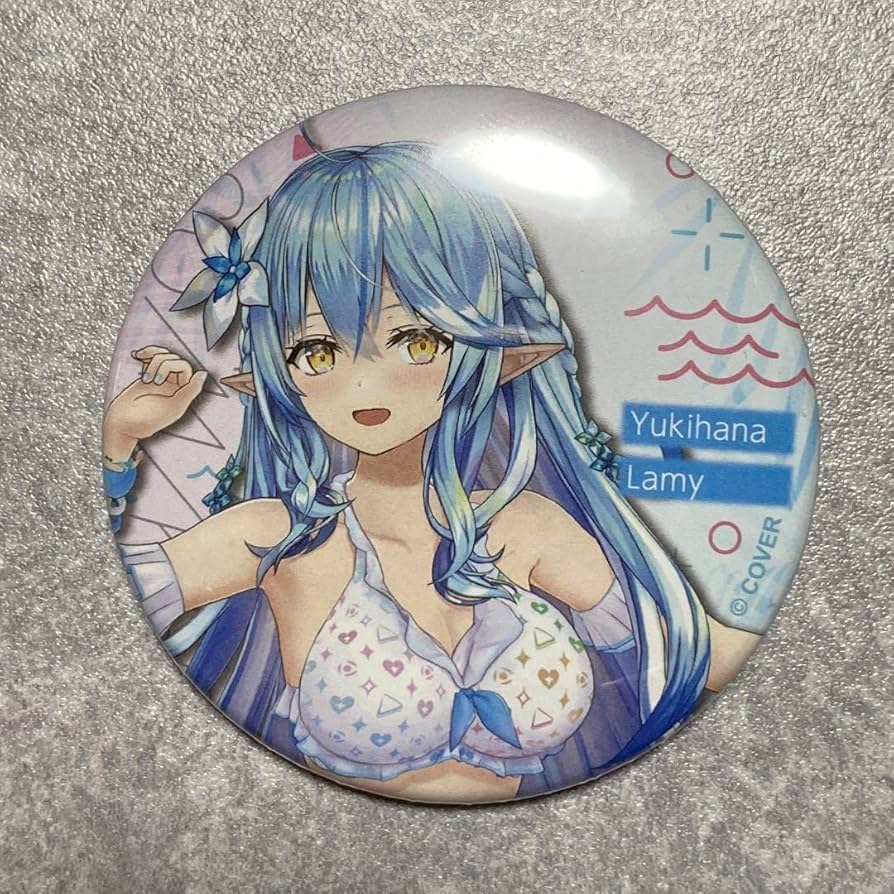 一番くじ ホロライブ 雪花ラミィ フィギュア 缶バッジ ホロ 送料無料 24時間以内発送 雪花ラミィ 缶バッジ2個セット