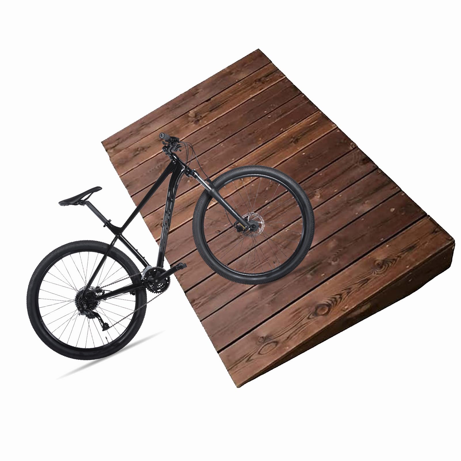 Rampa de Movilidad L 80 x W 90 x H 25 cm, Rampa de Acera de Madera, Rampas de Bordillo Escalonadas, Antideslizante, para Garaje, Puerta de Patio, Cobertizo, Muelle de Carga, Entrada