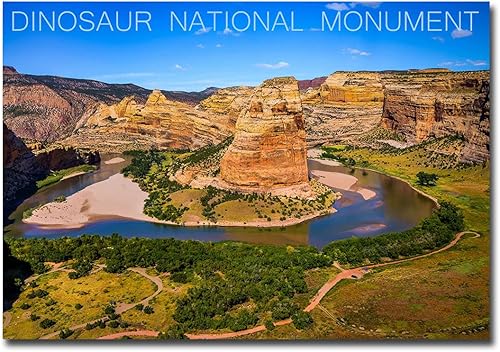 Imán para nevera de viaje con monumento nacional de dinosaurio, tamaño 2.5" x 3.5" disponible en Yaxa Peru