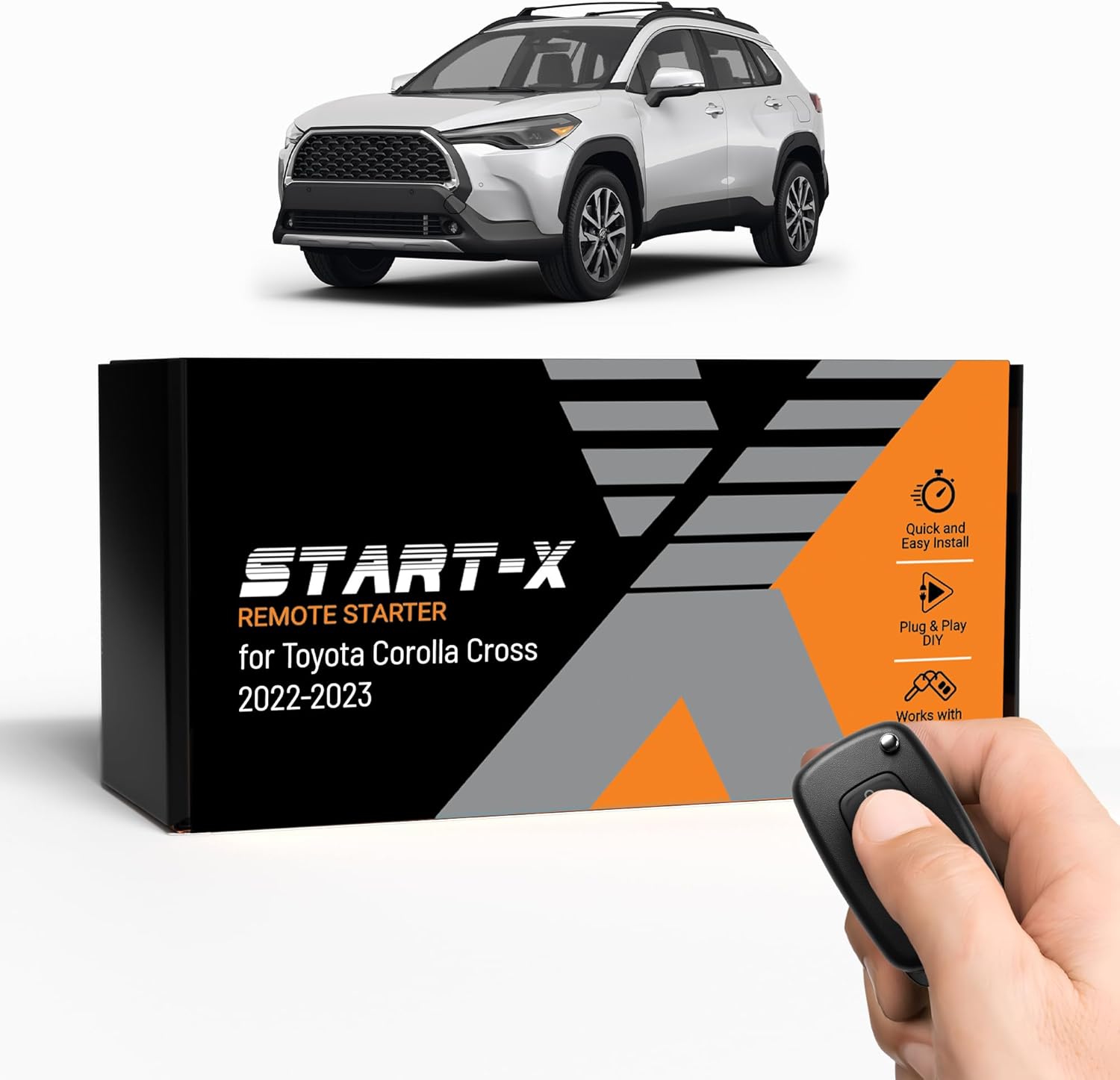 Start-X Remote Starter Kit for Toyota Corolla Cross (2022-2023) | Push-to-Start Ignition | Plug & Play Install | 3X Lock to Remote Start | Zero Wire Splicing