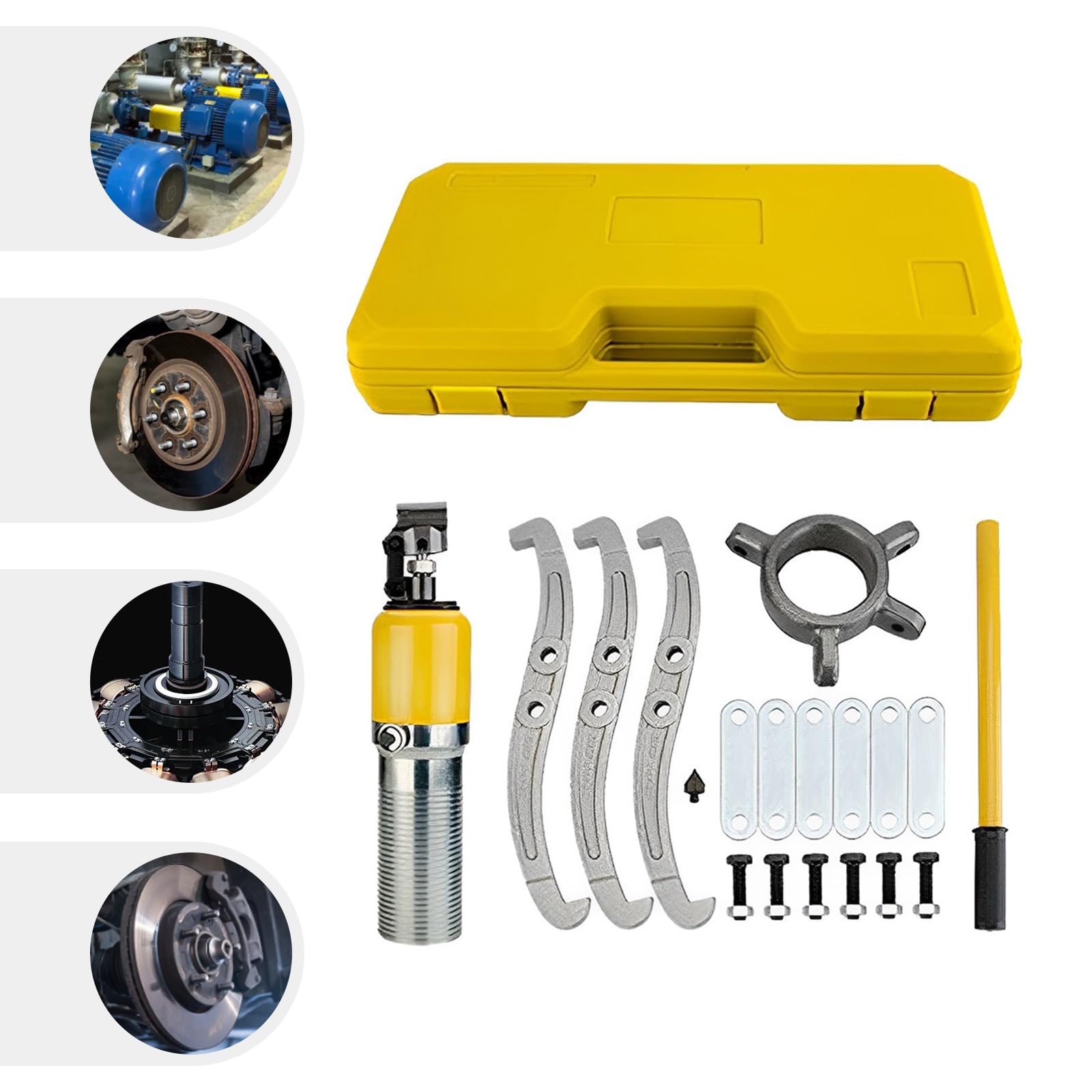 Estrattore idraulico integrato 20T, estrattore idraulico con 3 bracci, testa pompa a 360°, materiale selezionato, per la rimozione di alberi, flange, pulegge, volani, ecc