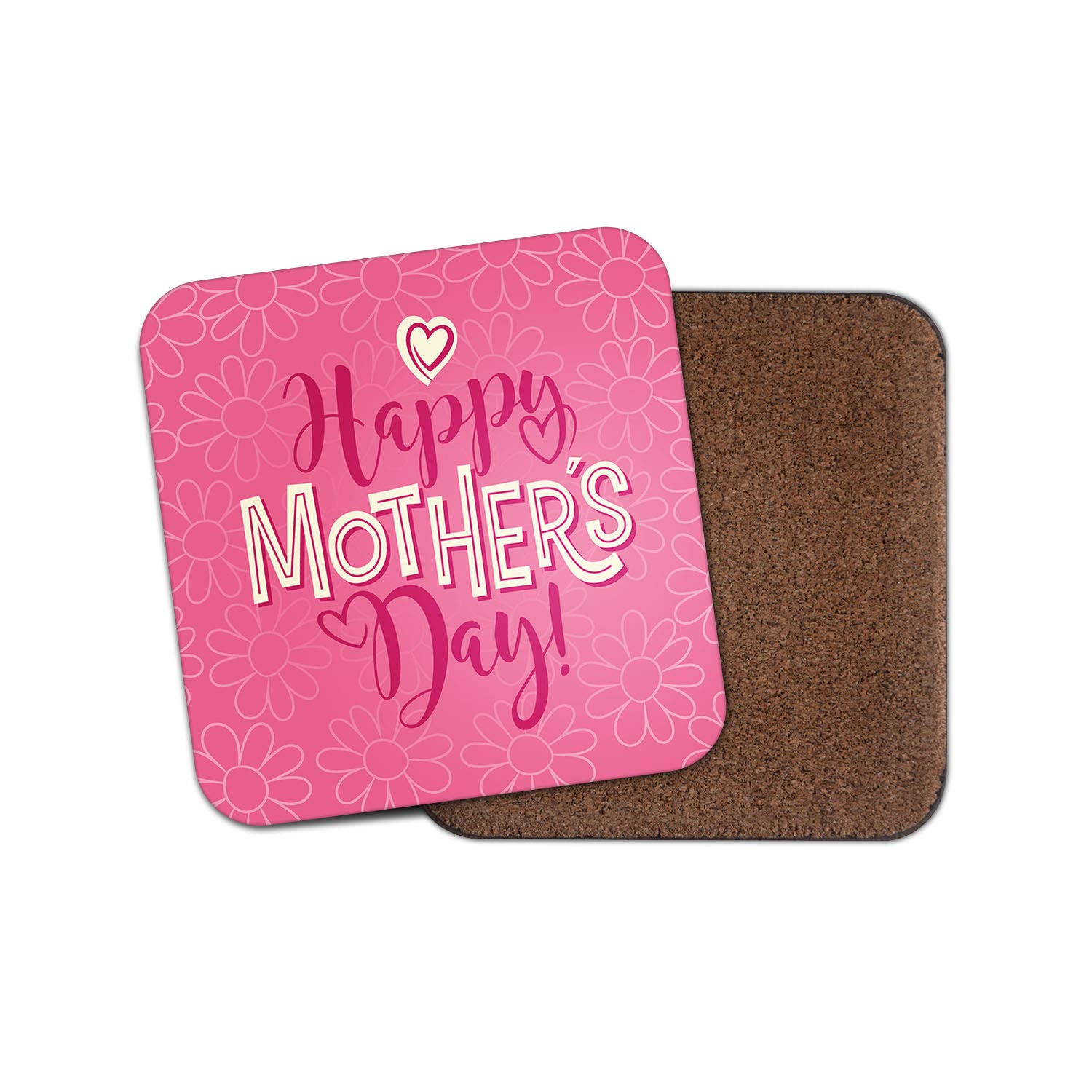1 x Pink Happy Mother's Day Coaster - Mum Mom Mummy Mother #29430