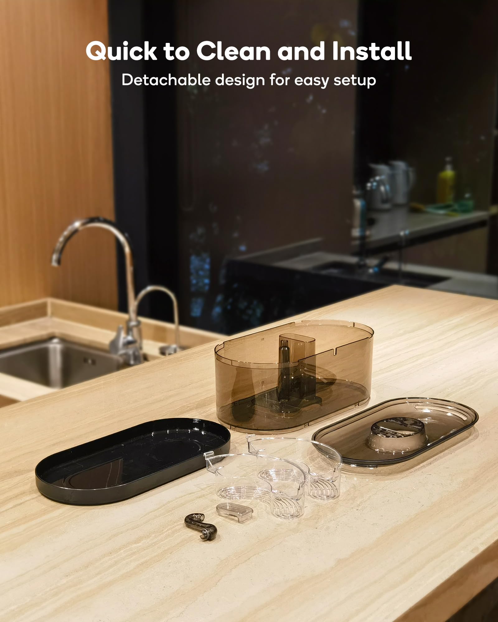 Fuente de agua para gatos, inalámbrica, 3,2 l, fuentes inalámbricas para gatos, para beber, fuentes de agua para mascotas para gatos de interior, dispensador automático de agua para gatos, funciona