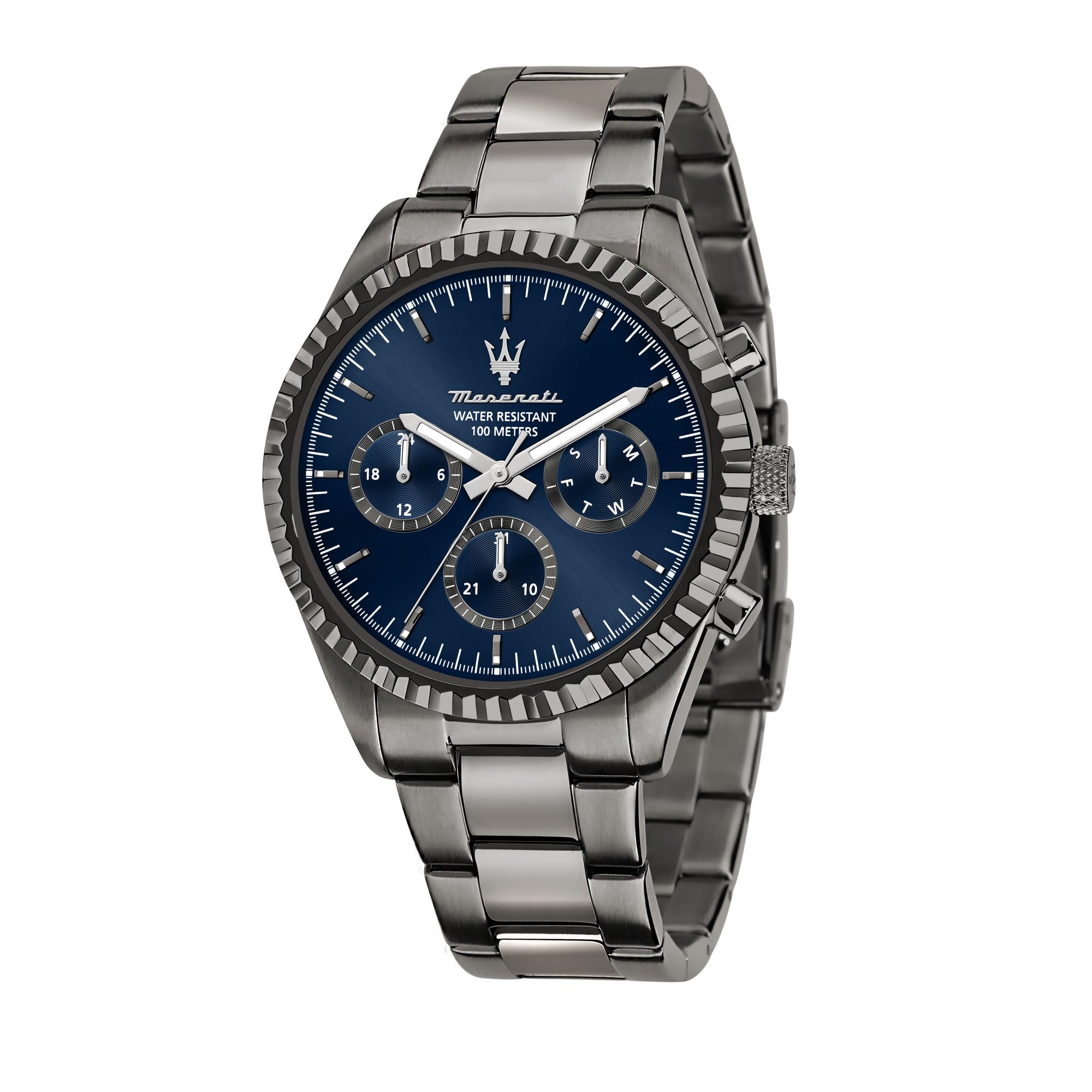 MaseratiReloj para Hombre, Colección Competizione, en Acero Inoxidable, PVD Gris, con Correa de Acero Inoxidable - R8853100019