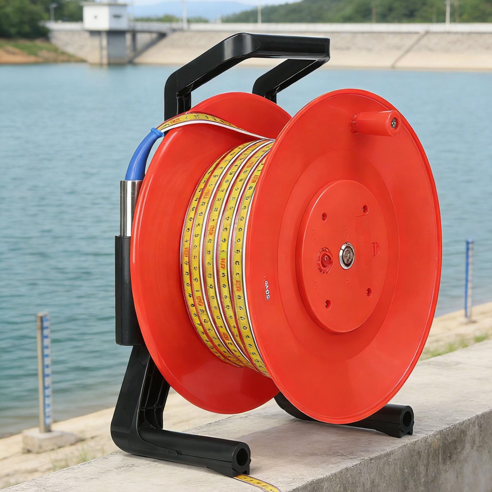 Yniyujkl Light Water Level Meter For Groundwater Measurement, Electronic Gauge With Fixed Probe And Steel Tape,200M(656Ft)