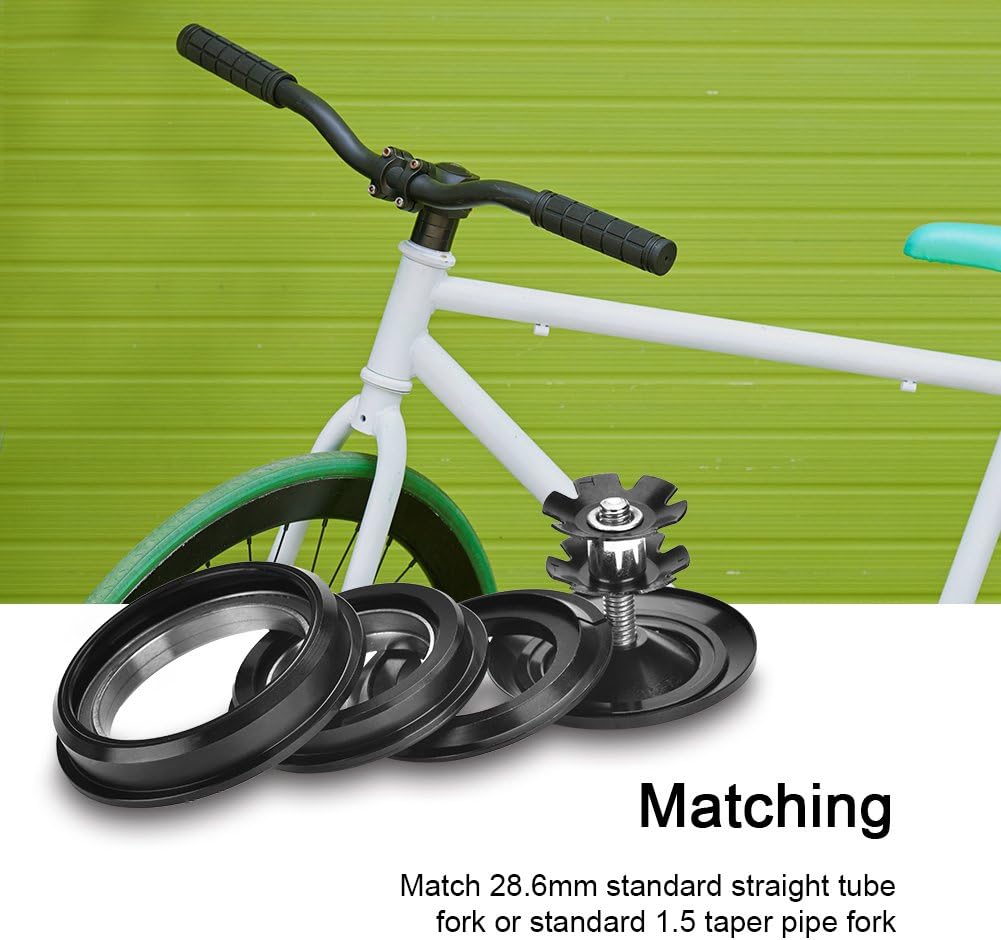 Alomejor Bicycle Headset, Lightweight Aluminum Alloy Sealed Bearing Durability, Cycling Headset, Premium Component for Road Mountain Urban Commuters Trail Riding