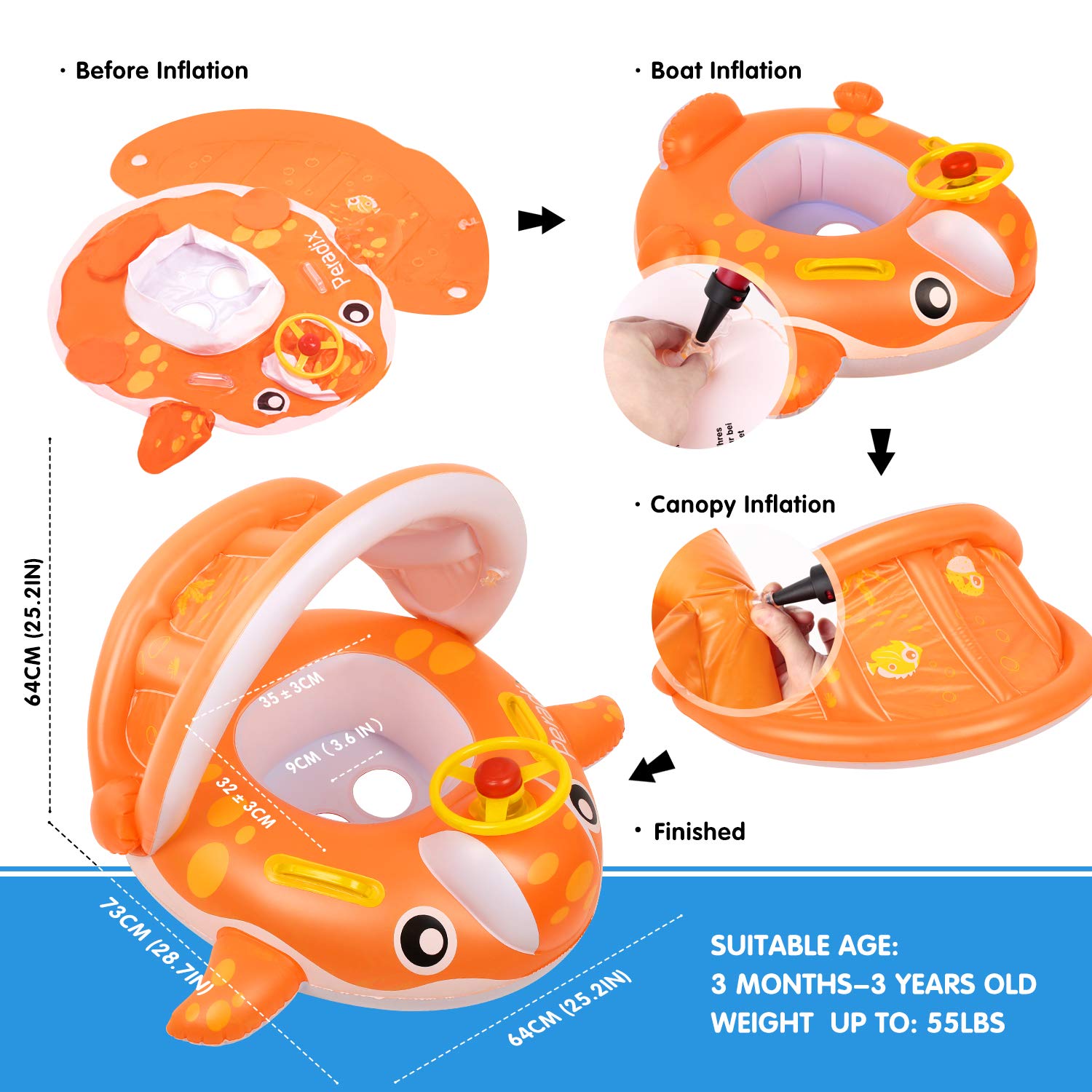 peradix baby swimming float