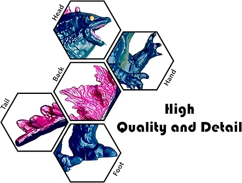 Miniatura 8 de TwCare Juego exclusivo de 7 figuras de acción conjunta movibles de Godzilla vs Kong, King of the Monster Dinosaur Shin Ghidorah Skull Crawler