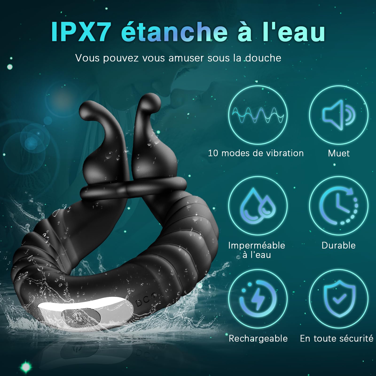 Sex Toys Anneau Penien - Anneau Homme Sextoyse Couple Plaisir, Anneau Vibrant Pénis Clitoridienne avec 10 Modes de Vibration, Anneaux de Pénis Sextoyse Sex, Anneau Penien Sex Toyspour Pour Homme