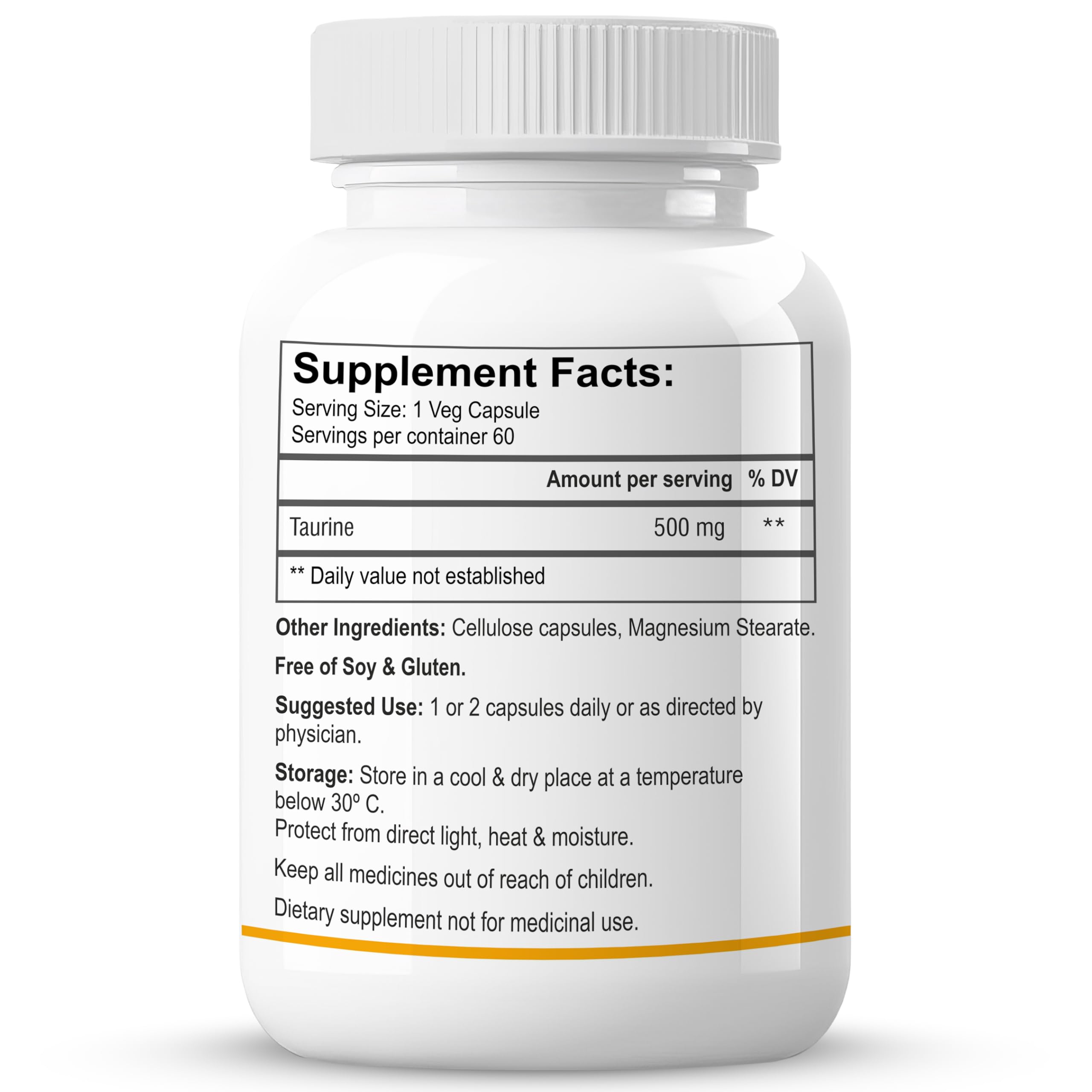 Biotrex Nutraceuticals Taurine 500mg - 60 Veg Capsules