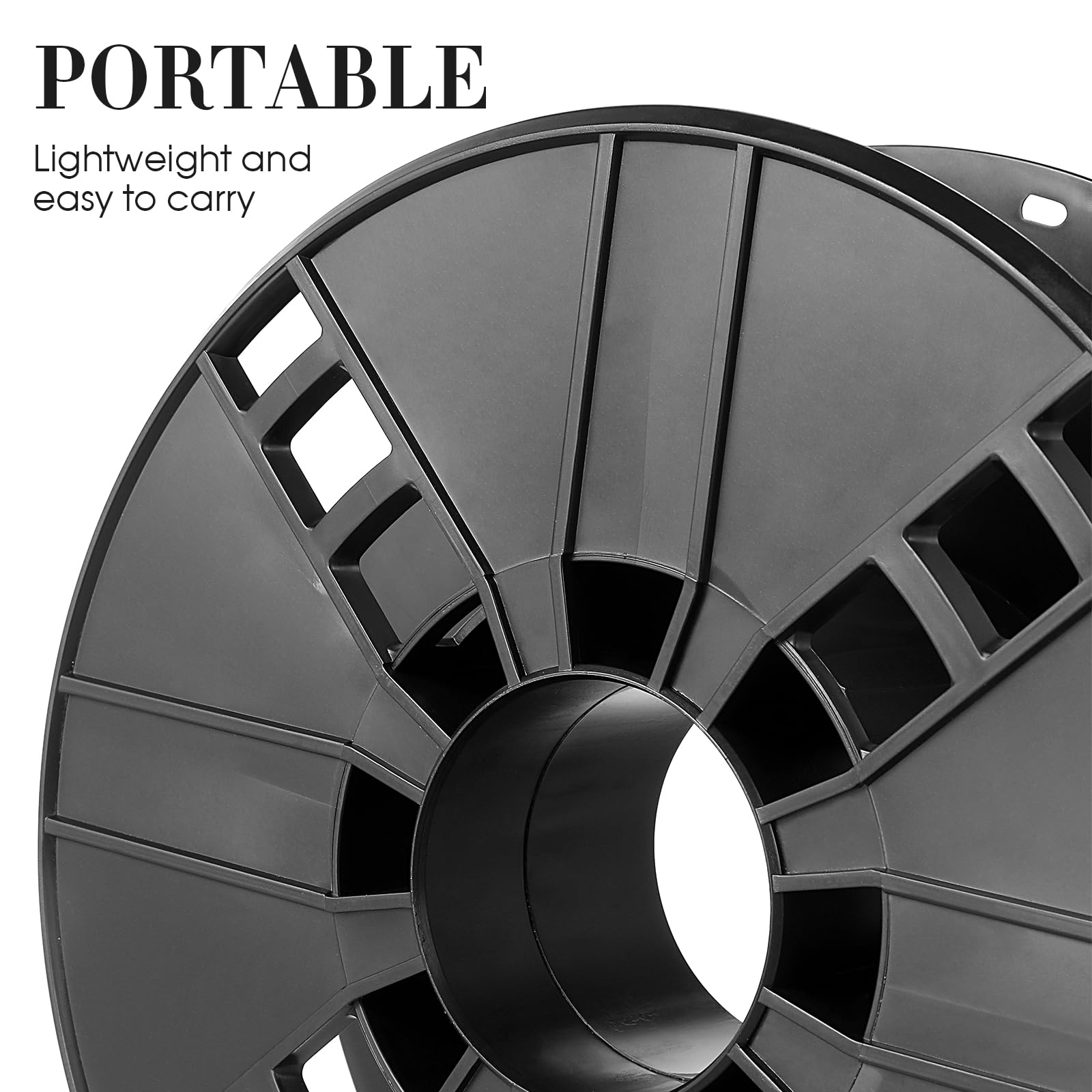 Extension Cord Storage Reel, Plastic Wire Spool Black Small Wire Reel, Small Cable Spool Cord Reel for Camping Caravan Or Motorhome