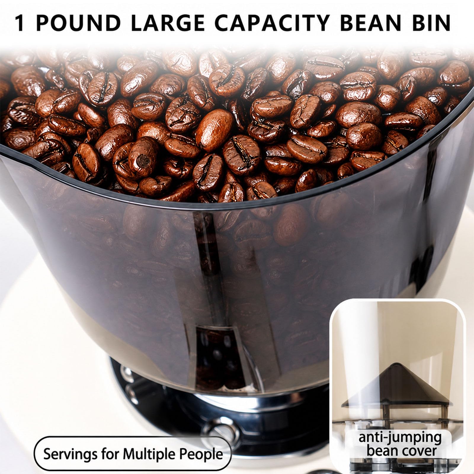 Moulin à Café Électrique, Puissance Nominale de 350 W Black