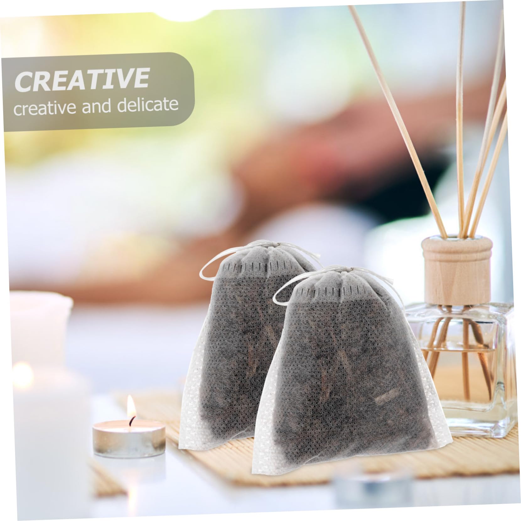 Healeved Bolsita De Ajenjo Bolsas Armario Sachet De Hierbas Aromáticas Bolsita De Hierbas Perfumadas Bolsa Mini Bolsitas Bolsa con Colgante De Bolsita Ayye 10 Piezas X 4