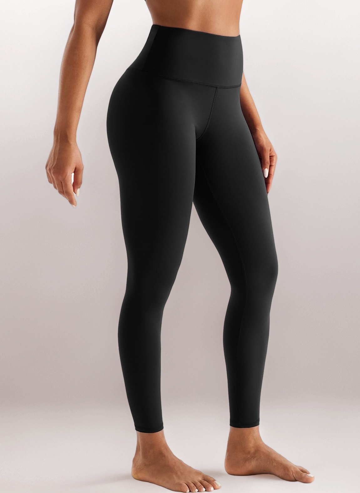 Women's Gym Leggings - Tummy Control, High Waisted Compression Yoga Pants Sports Leggings - 25/28 Inches