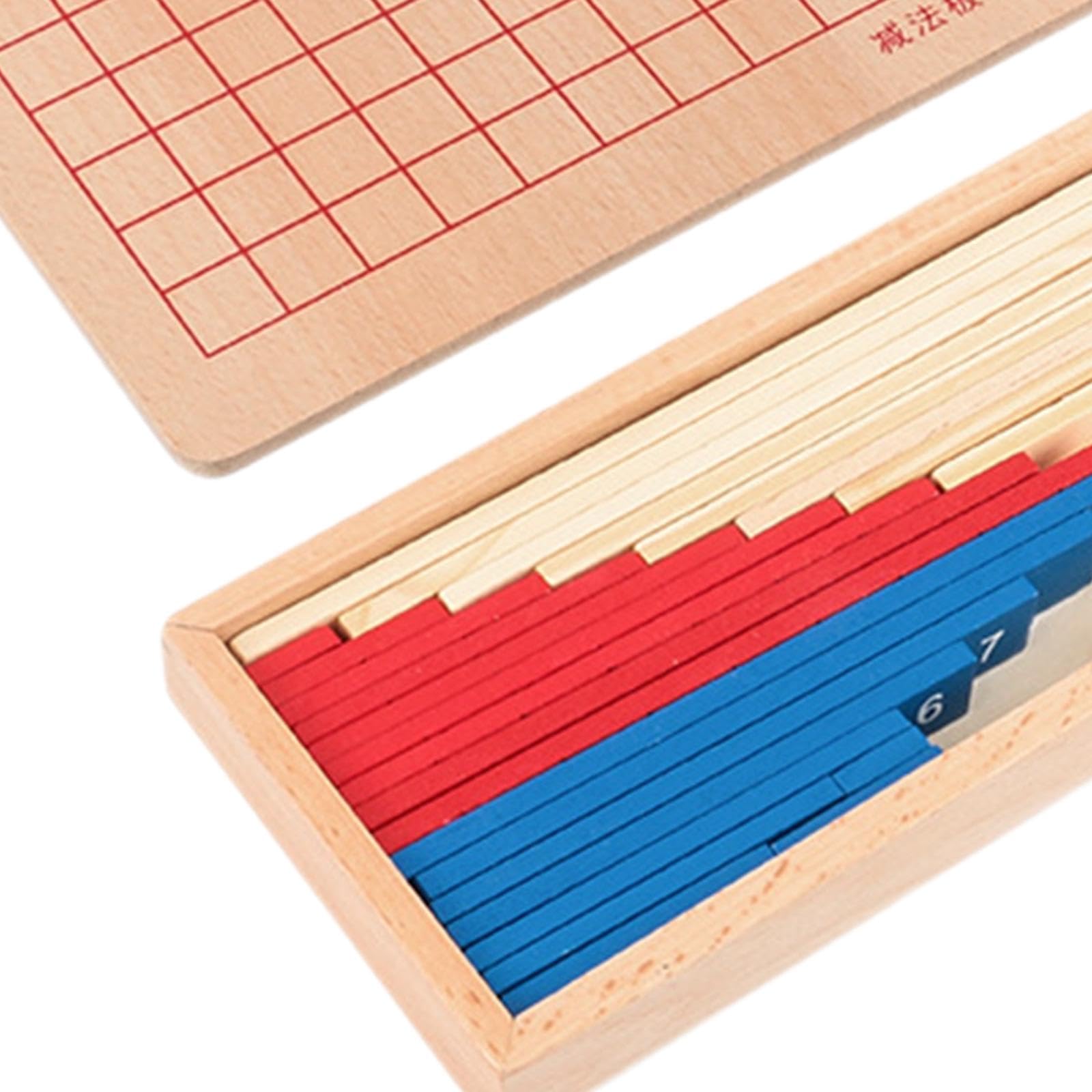 Addition Board avec Planche Numérotation Support Barres Calcul Jouet Apprentissage Mathématique Matériel Bois Développement Enfant Adapté