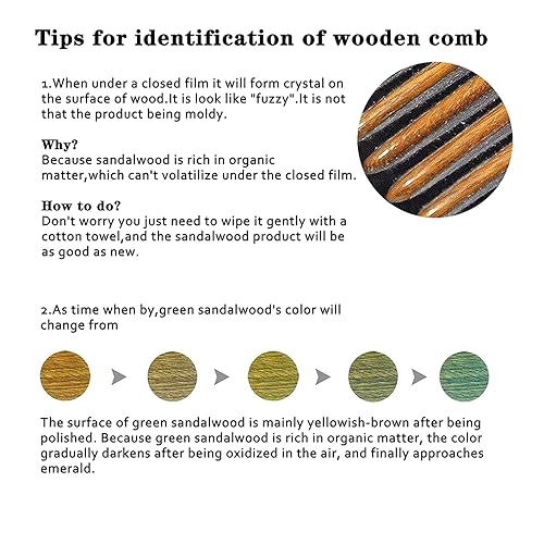 Miniatura 5 de Peine de madera, peine de masaje de cuero cabelludo, peine de madera natural para el cabello de dientes anchos, herramienta de masaje de cabeza sin