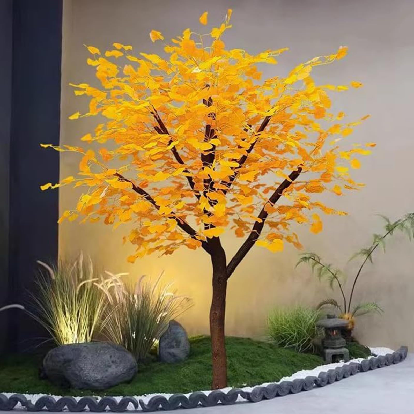 Albero di ginkgo artificiale, albero dei desideri finto per decorazione domestica, grandi piante per regali di inaugurazione della casa