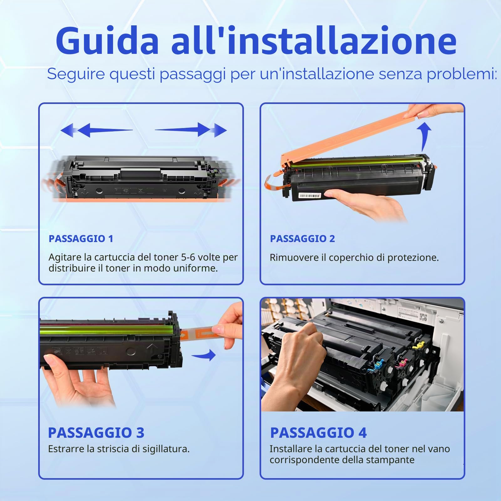 MYCARTRIDGE Ricambio per HP 219X Toner Set (Con Chip) per 219A 219X per HP Color Laserjet Pro MFP 3302FDWG Toner per MFP 3302SDWG 3302FDNG per W2190X W2191X W2192X W2193X (Confezione da 4)