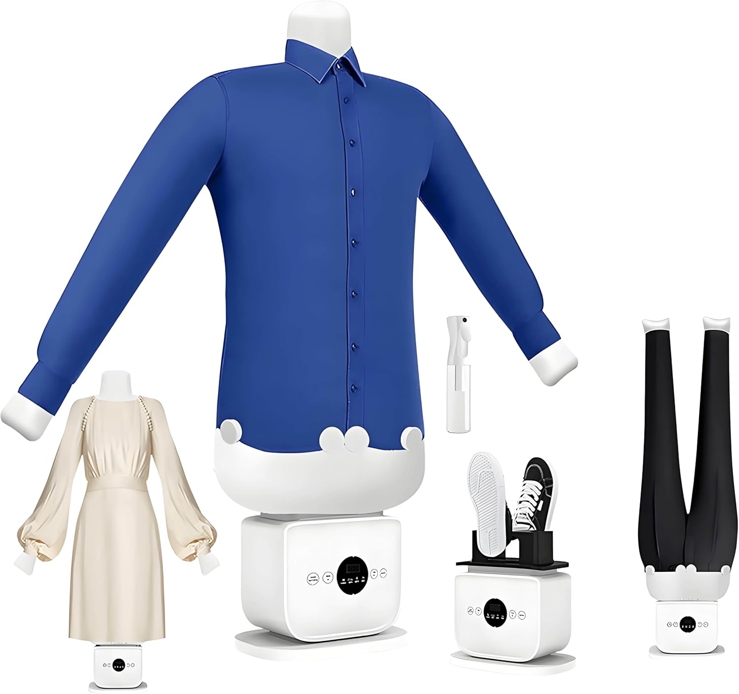 Electric Steam Iron, Hands-Free Automatic Ironing Machine, 8-Minute Quick Dry, Adjustable Time & Temperature, Ideal for Trousers, T-Shirts, Shoes, Efficient & Easy Use