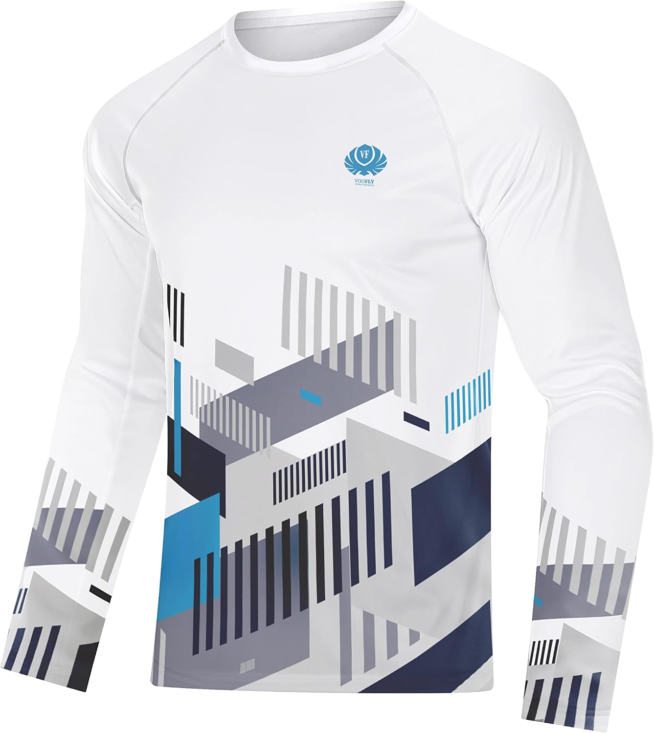 Men's Sun Shirt Lightweight Long Sleeve Shirts Printed UPF 50+ UV Protection Shirts Fishing Hiking Running