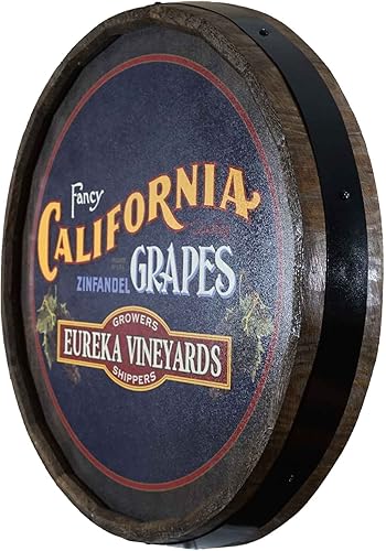Vista 350 de THOUSAND OAKS BARREL CO. Personaliza el letrero de un cuarto de barril con cócteles de gato negro, barril de vino hecho de madera de roble de alta