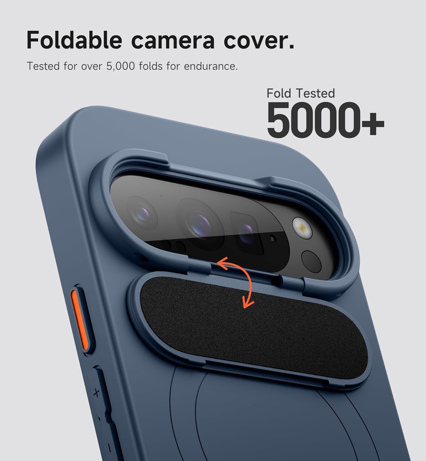 SURITCH for Google Pixel 9/9 Pro Phone Case, Compatible with MagSafe, Protective Cover with Camera Cover & Adjustable Metal Kickstand for Pixel 9/9 Pro -Dark Blue