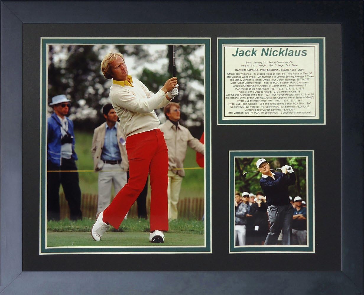 Legends Never Die "Jack Nicklaus Framed Photo Collage, 11 x 14-Inch, (12957U)