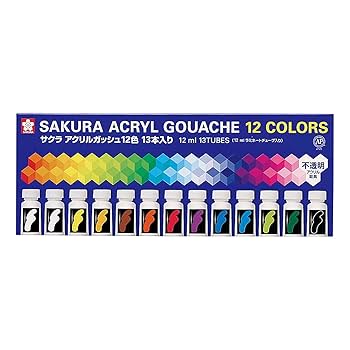 sakura アクリル画 Amazon.co.jp: サクラクレパス 絵の具 アクリルガッシュ 12色13