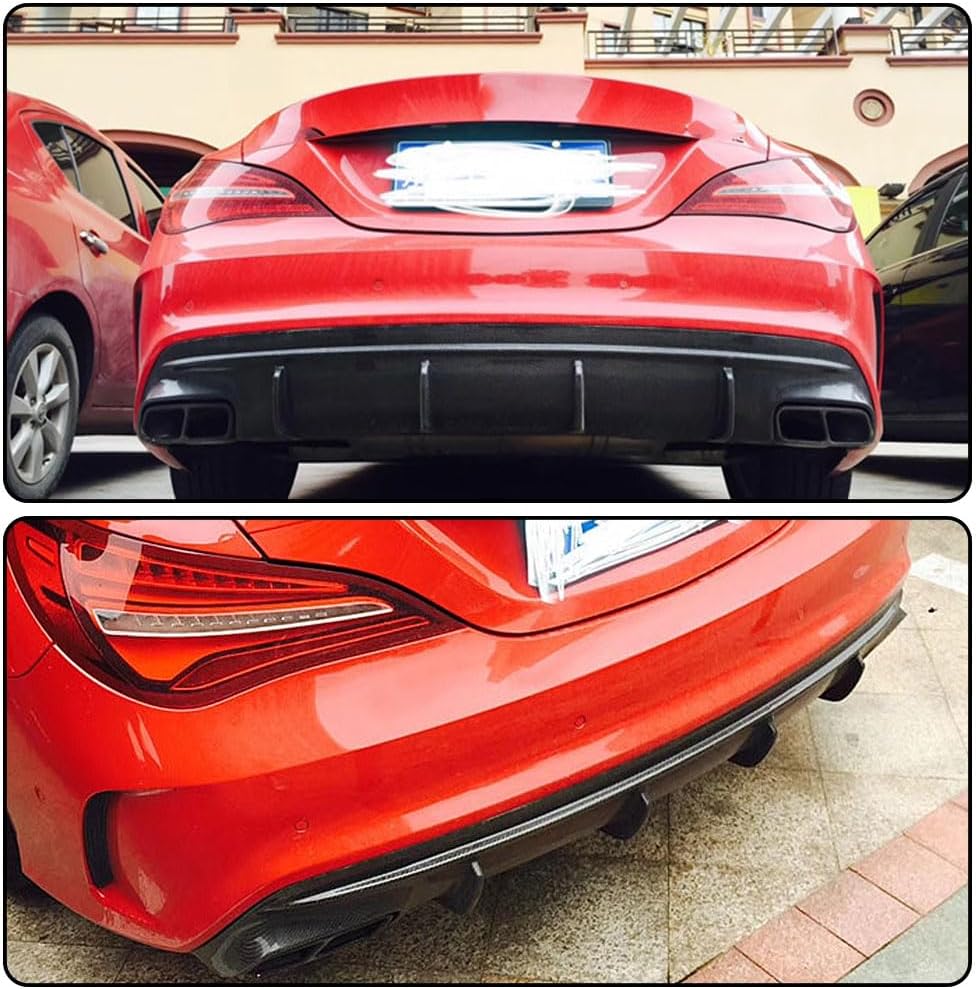 W117 Carbon Fiber Rear Diffuser fits for Mercedes Benz CLA Class W117 C117 Sport CLA45 AMG Sedan 2013-2019 CLA200 CLA250 Lower Bumper Lip Spoiler Body Kit Factory Outlet