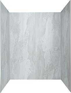 Palisade 78in x 60in x 32in Waterproof Vinyl Shower Surround Kit with Accessories in Urban Fjord