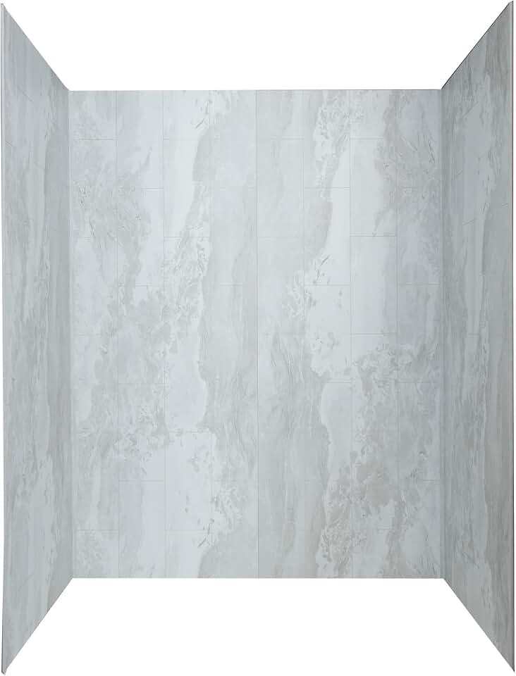 Palisade Vinyl Shower Surround Kit 78in x 60in x 32in, Urban Fjord