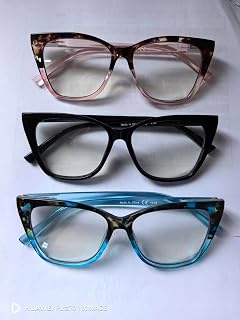 3 Pack Progressive Photochromic Blue Light Reading Glasses,Cheaters Readers