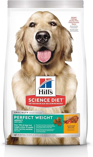 Hill's Science Diet Dry Dog Food Adult, Perfect Weight for Weight Management, Chicken Recipe