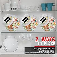 Vista 4 de 4 Pieces Plastic Candy Jars with Lids 71 oz Clear Cookie Jars Candy Buffet Containers Candy Holder for Candy Buffet Food Snack Storage Canister for