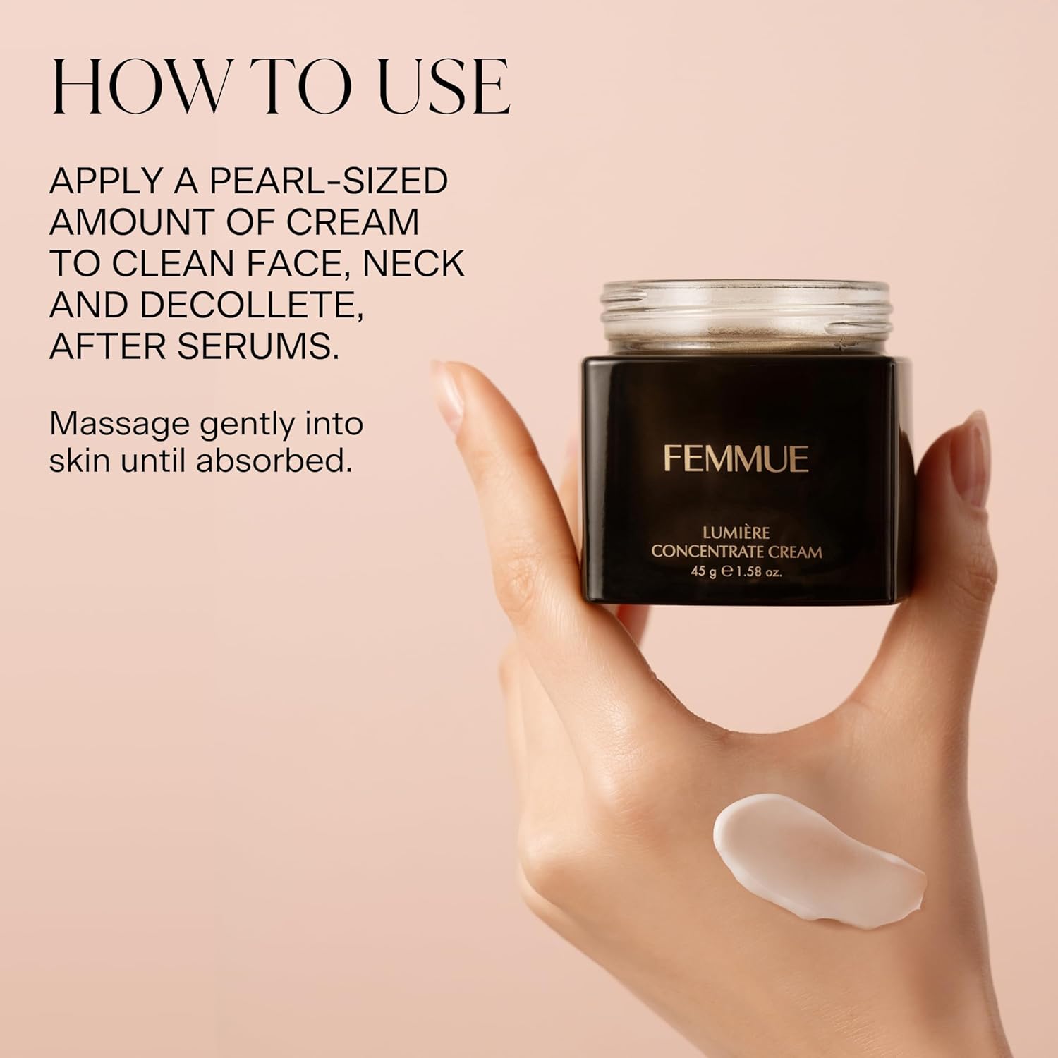 FEMMUE Lumière Concentrate Cream Face Moisturizer (1.58 fl oz) | With Vitamin C, Shea Butter, Niacinamide & Peptides | Supports Skin Elasticity & Barrier | Korean Beauty Skin Care