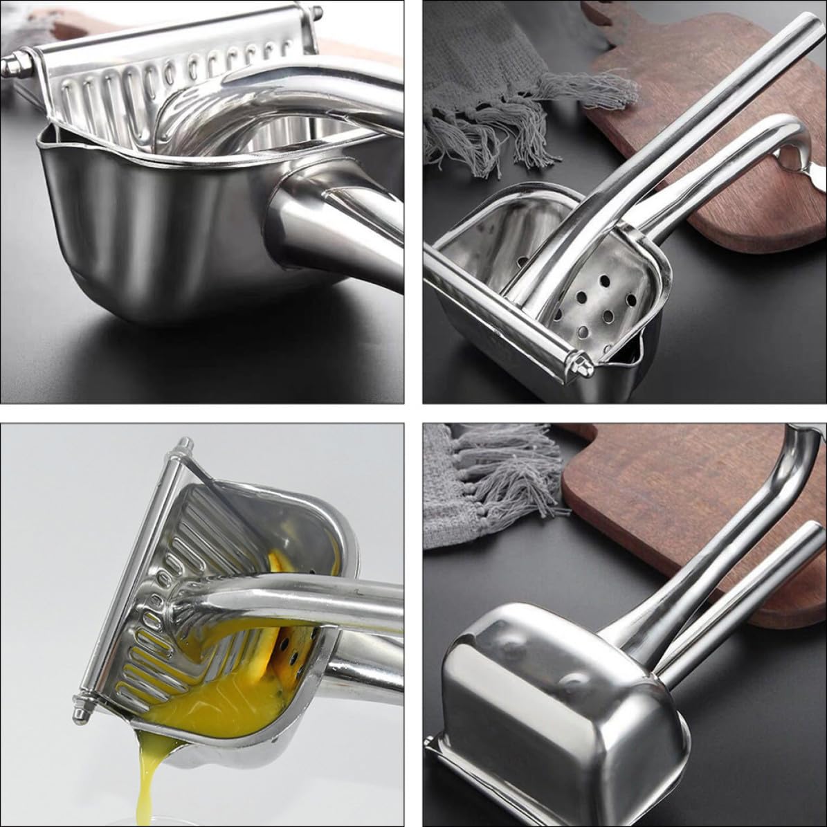 Spremifrutta Manuale in Acciaio Inox 304 Manico Spesso