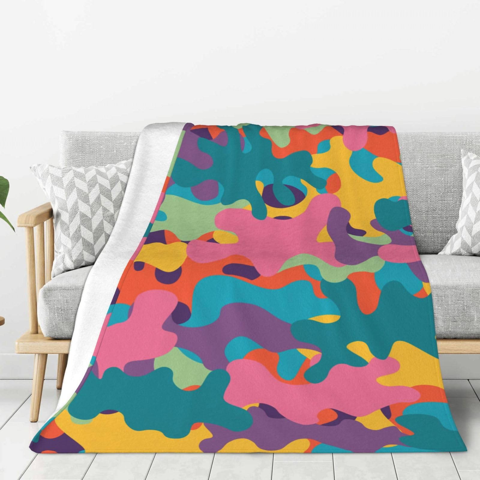 Couverture douce flanelle légère contre le froid sur votre lit ou canapé