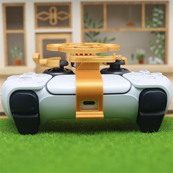 LICHIFIT Mini Steering Wheel for PS5 Racing Game Controller Driving Simulator 3D Printing Steering Wheel for PlayStation 5 Auxiliary Racing Wheel Accessories