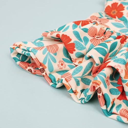 Miniatura 9 de CuteBone - Vestido de terciopelo para perro, falda de leopardo rosa, disfraz de mascota, ropa de gato con lazo, cuerda para el día de San Valentín