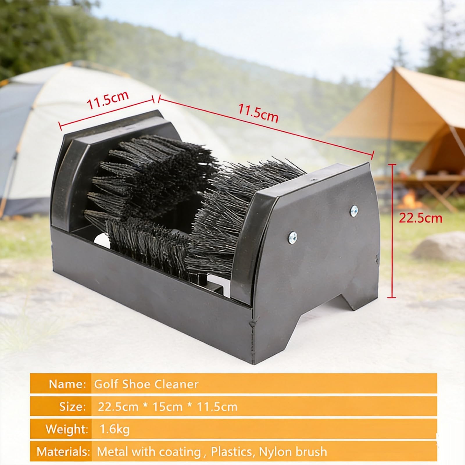 Herramienta de limpieza de zapatos de acero inoxidable, raspador de cepillo de 360° para eliminar rápidamente la suciedad, el barro y la nieve, no requiere doblarse ni quitar zapatos