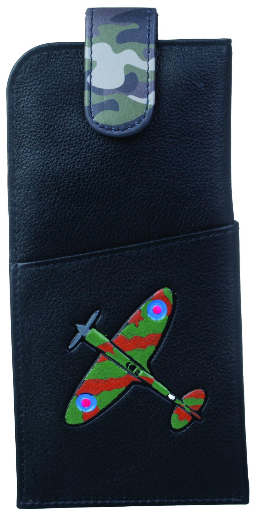 Mala Leather Black Spitfire Collection Leather Glasses Case 5197_8