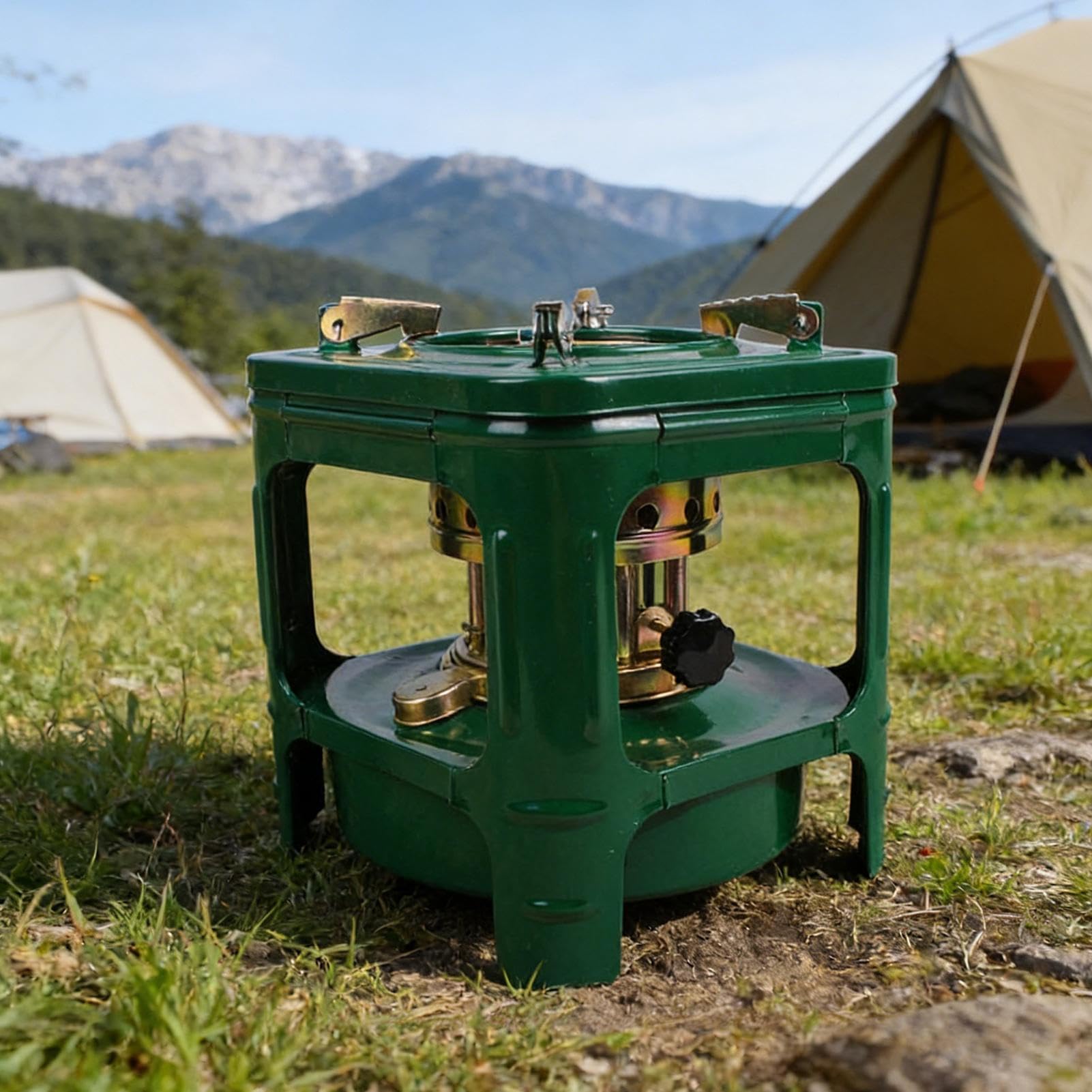 Réchaud De Camping Portable Chauffage Rapide Et Gril Incorporé | Brûleur Domestique Et Ustensiles De Cuisine Pour Camping Extérieur Pour Cuisiner En Randonnée Rando Sac À Dos Jardin Foyer