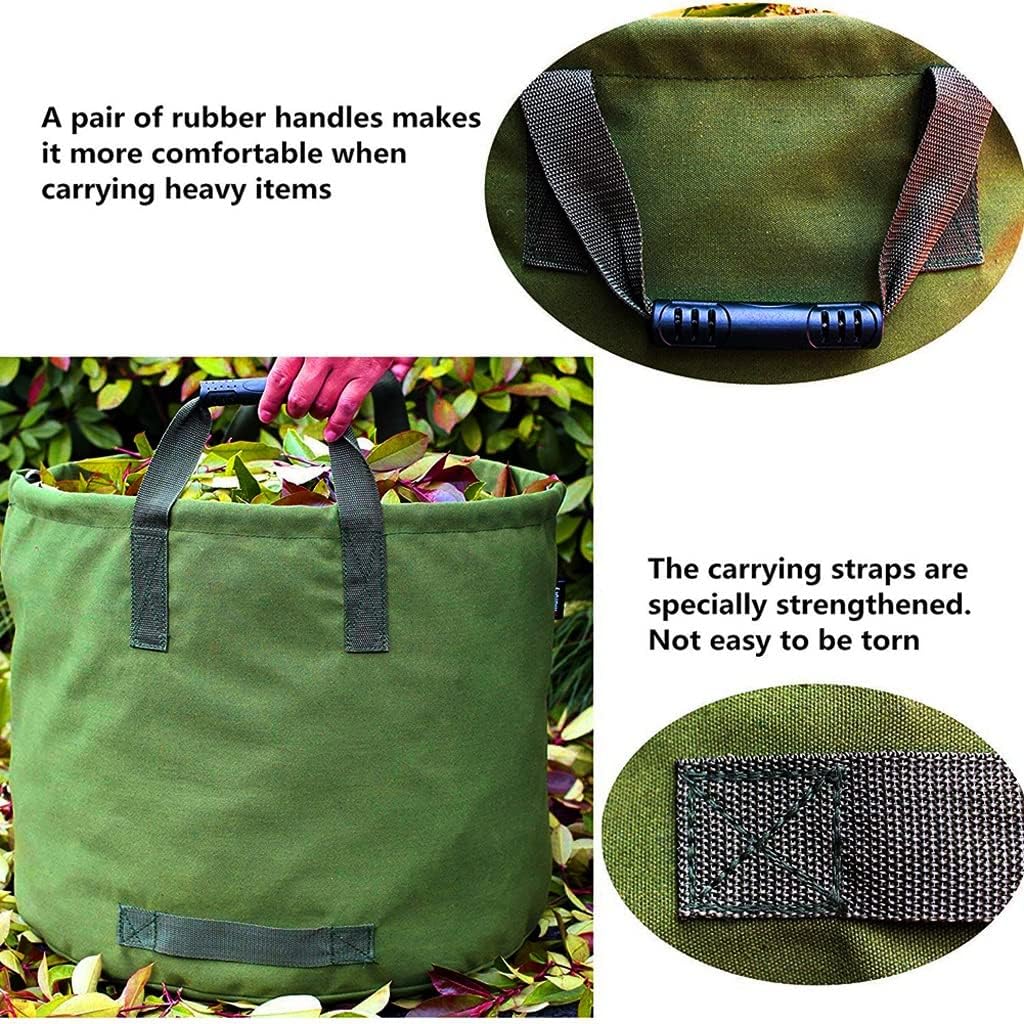 DSGYU 22 * 18in Garden Leaf Storage Bagwaterproof Oxford Cloth Reusable Yard Waste Bag Container Tote Heavy Duty Compost Bag (Color : A) : Patio, Lawn & Garden