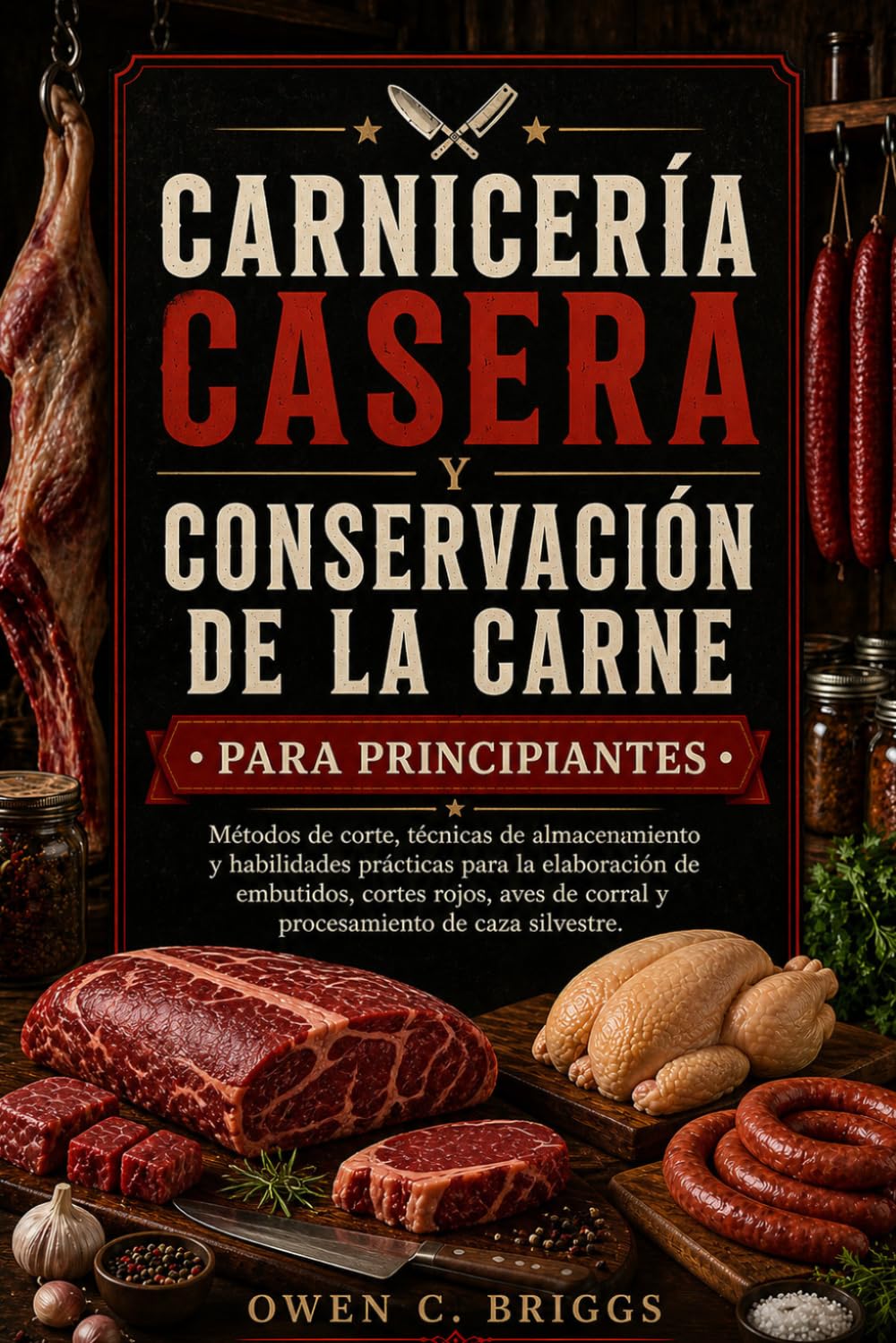 CARNICERÍA CASERA Y CONSERVACIÓN DE LA CARNE PARA PRINCIPIANTES: Métodos de corte, técnicas de almacenamiento y habilidades prácticas para la elaboración de embutidos, cortes rojos.