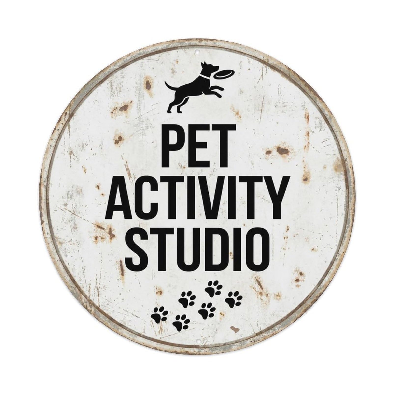 Vintage Pet Activity Studio Decor Metal Tin Sign