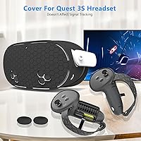 Vista 8 de 7 in 1 Silicone Cover Set Compatible with Meta Quest 3S, VR Accessories for Oculus/Meta Quest 3S Skins and Wraps, Includes Controller Grips Cover