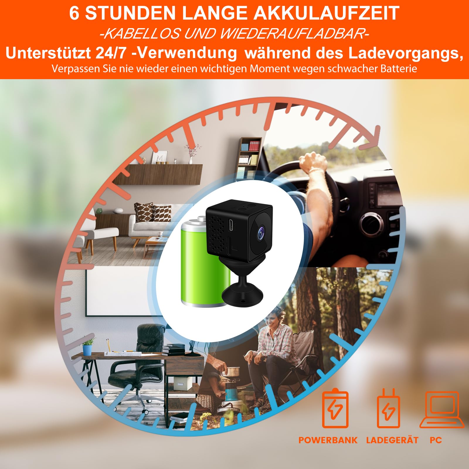 Bextgoo Mini Kamera, Überwachungskamera Innen, WLAN oder Ohne WLAN Optionen, 4K Mini Überwachungskamera mit 32GB Speicherkarte, Bewegungserkennung, Nachtsicht,150° Weitwinkelansicht(Schwarz)