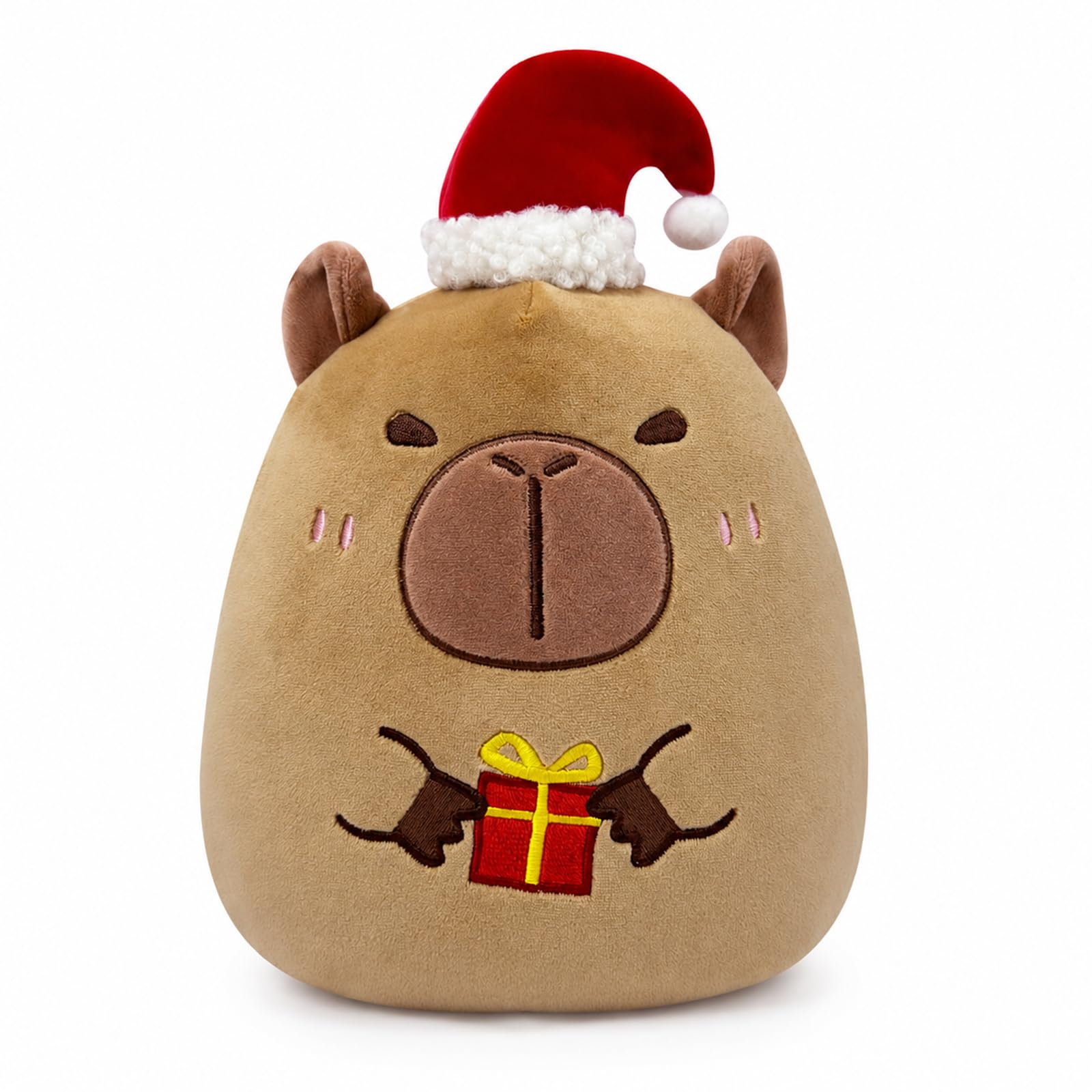 Qubitly 9 Inch Birthday Capybara, Cute Soft Stuffed Animal with Happy Birthday Hat, Fluffy PP Cotton Capybara Gift for Party Decor Capybara Lovers Christmas Kapibala (Style 5)